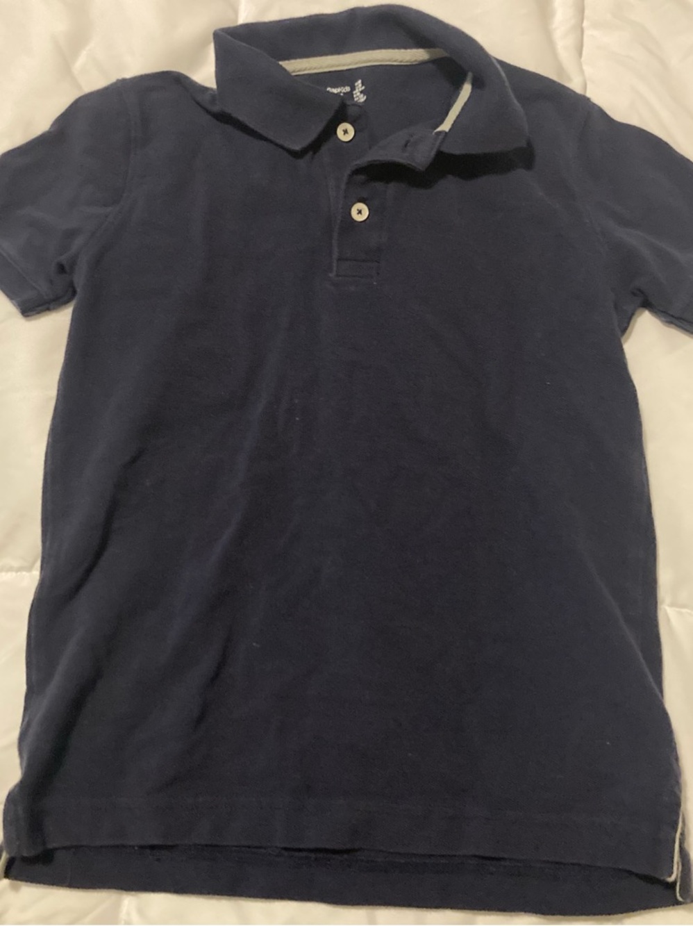 GAP Kids Navy Polo Shirt with Contrast Collar Trim